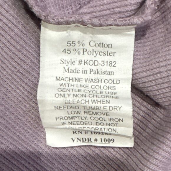 Vintage Havana Lavender Ribbed Henley Sweatshirt – Girls’ Size L (14) - Picture 4 of 5